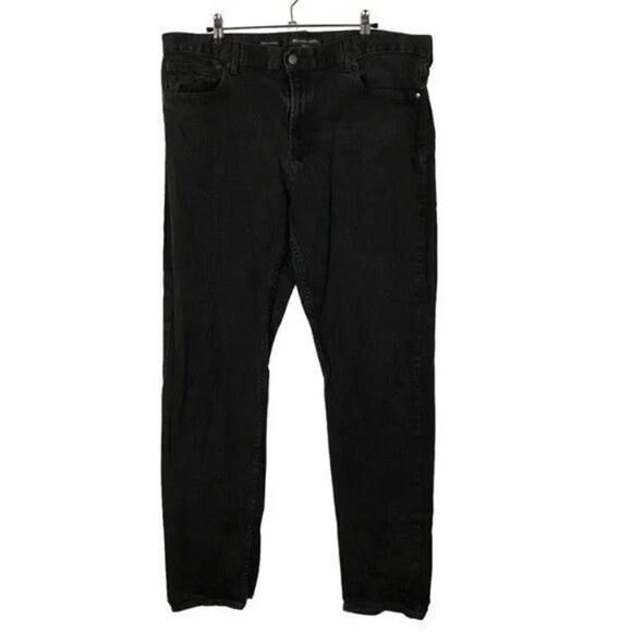 Michael Kors Grant Faded Black Classic Fit Straight Leg Jeans 36 X 32 - Picture 2 of 5